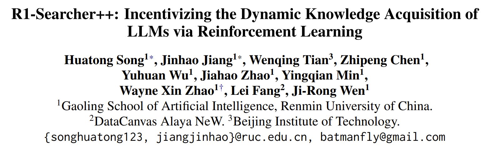 R1-Searcher++: Dynamic Knowledge Acquisition for LLMs