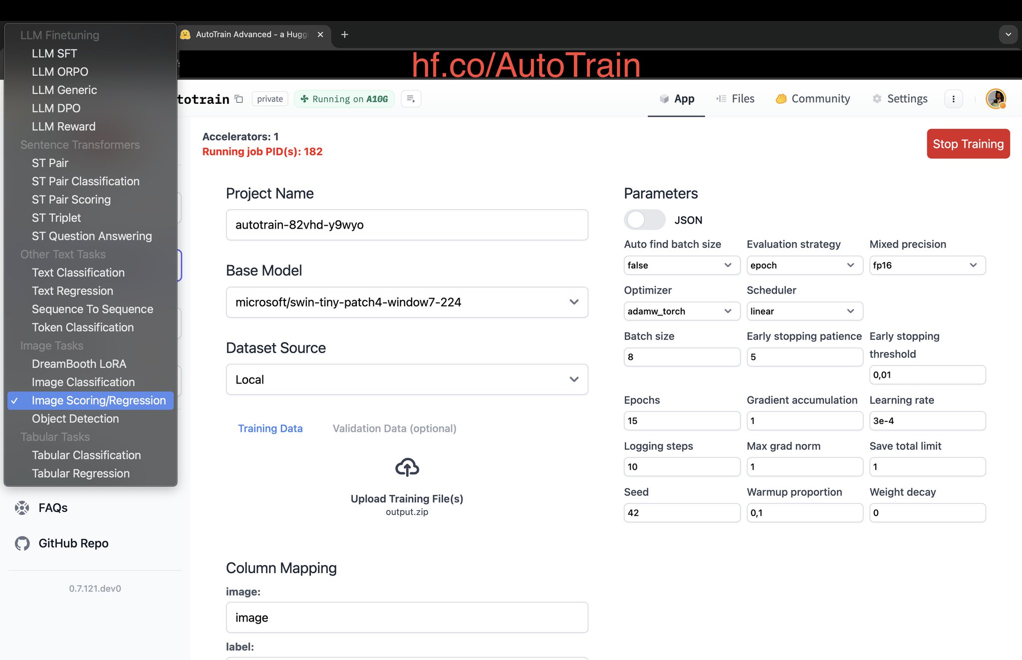 AutoTrain Adds Image Scoring and Regression Task Support