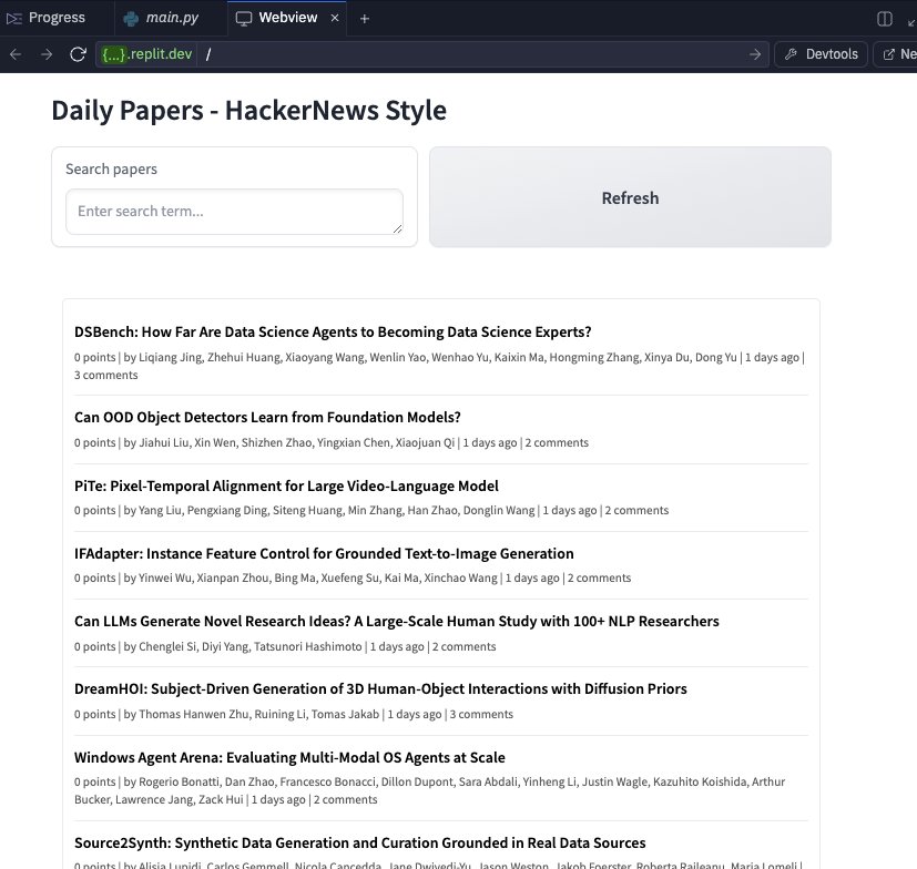 Claude Sonnet 3.5 Builds HackerNews Daily Papers with Gradio and Replit