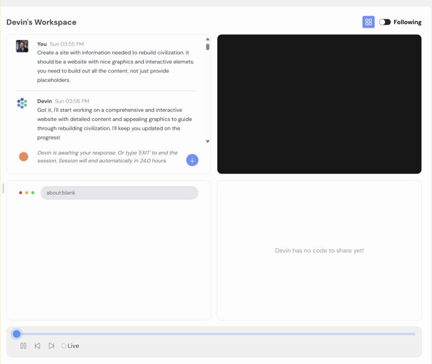 AI Agent Devin Builds Preparedness Website Autonomously