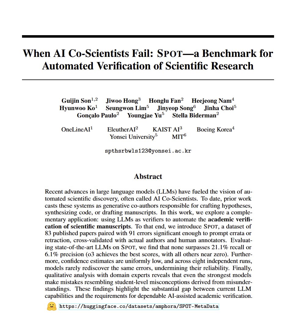 O3 Model Tests Scientific Paper Error Detection at 21% Accuracy