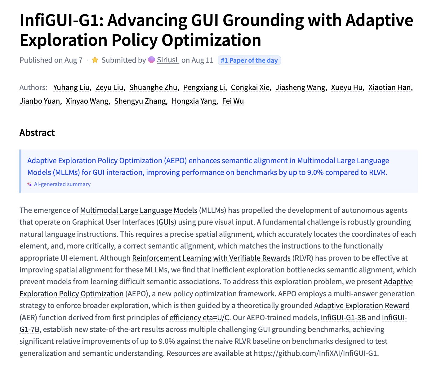 InfiGUI-G1: Adaptive Exploration Policy for GUI Grounding