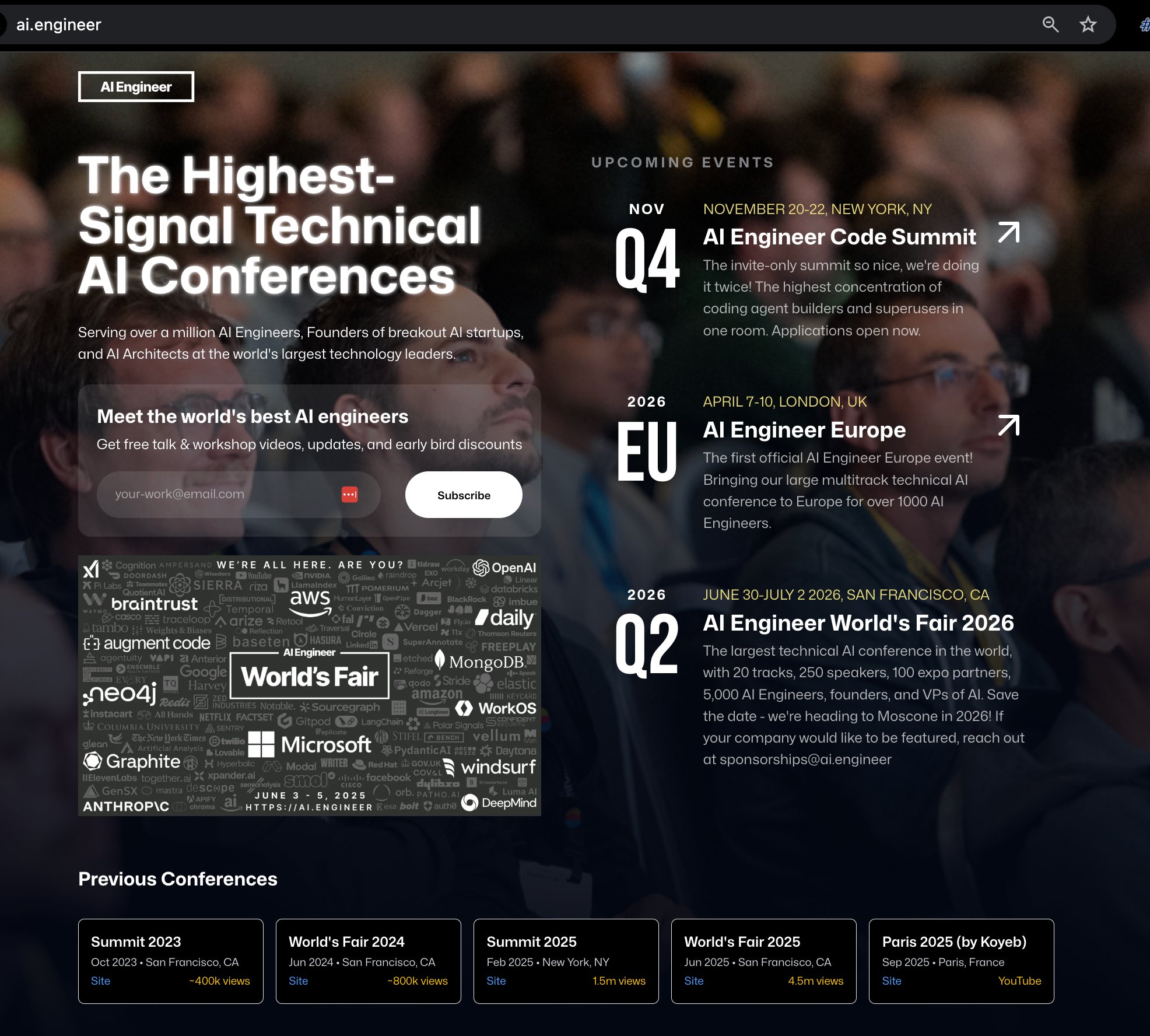 AI Engineer Europe 2026 Announced with Updated Landing Page