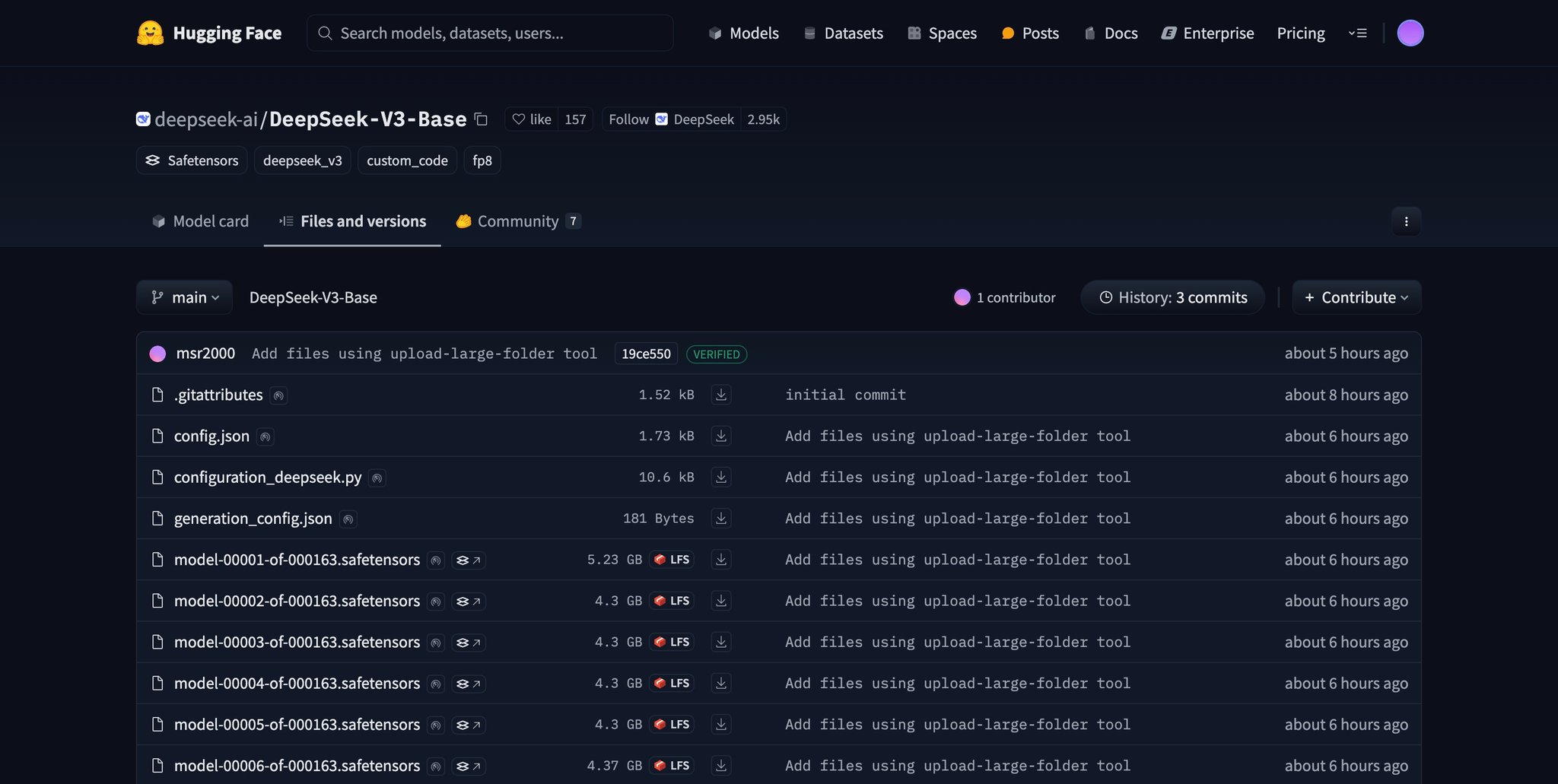 DeepSeek V3 now on HuggingFace