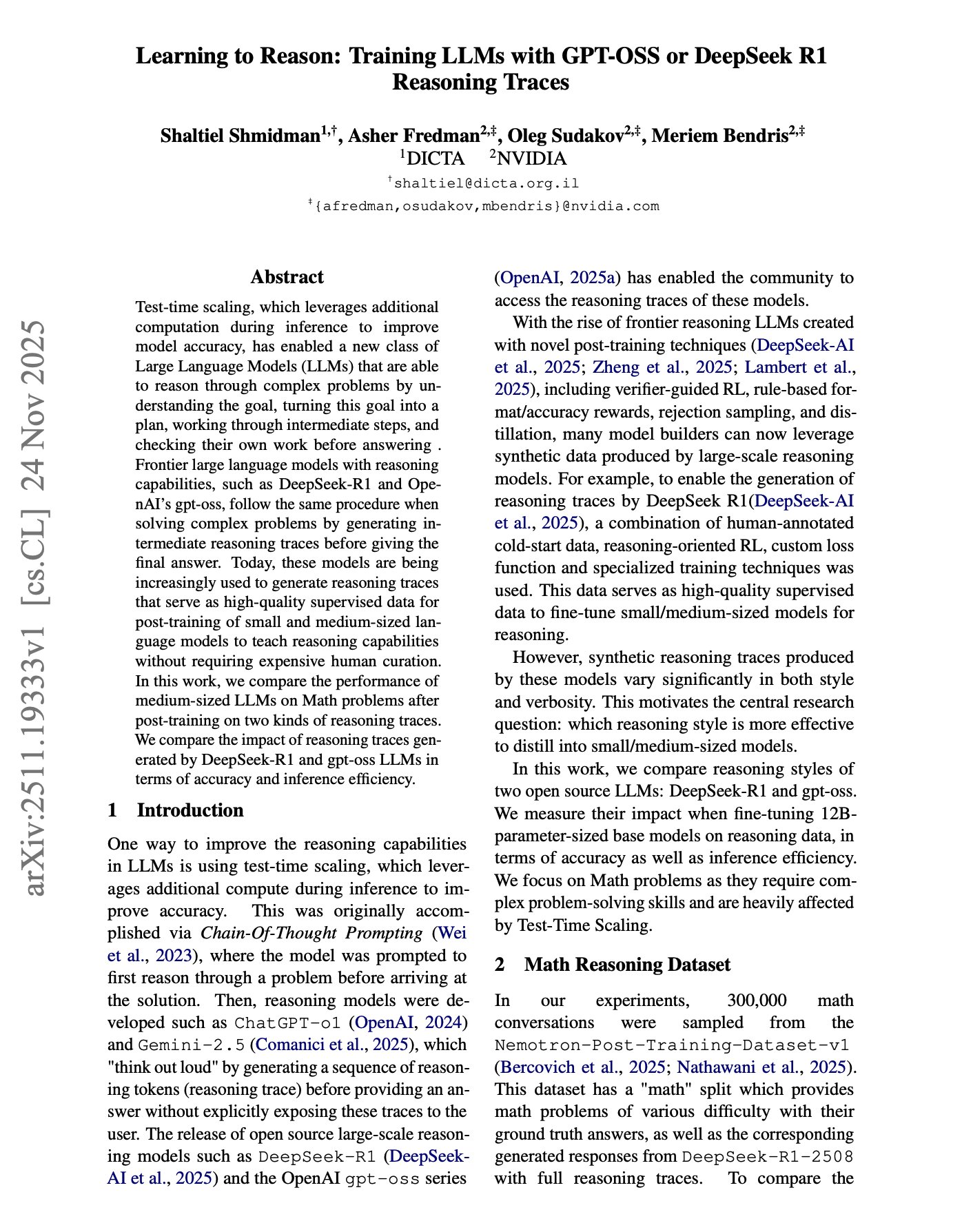 Training Smaller LLMs with Frontier Model Reasoning Traces