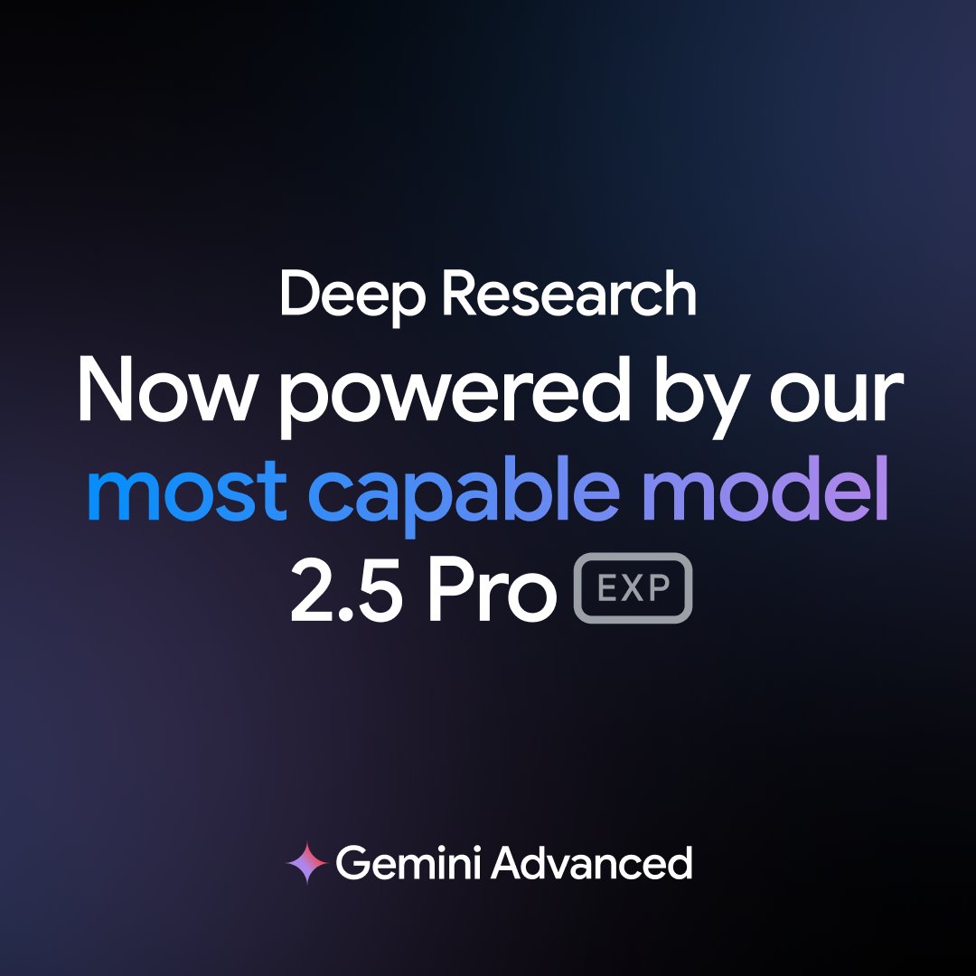 Gemini 2.5 Pro Powers Deep Research Feature