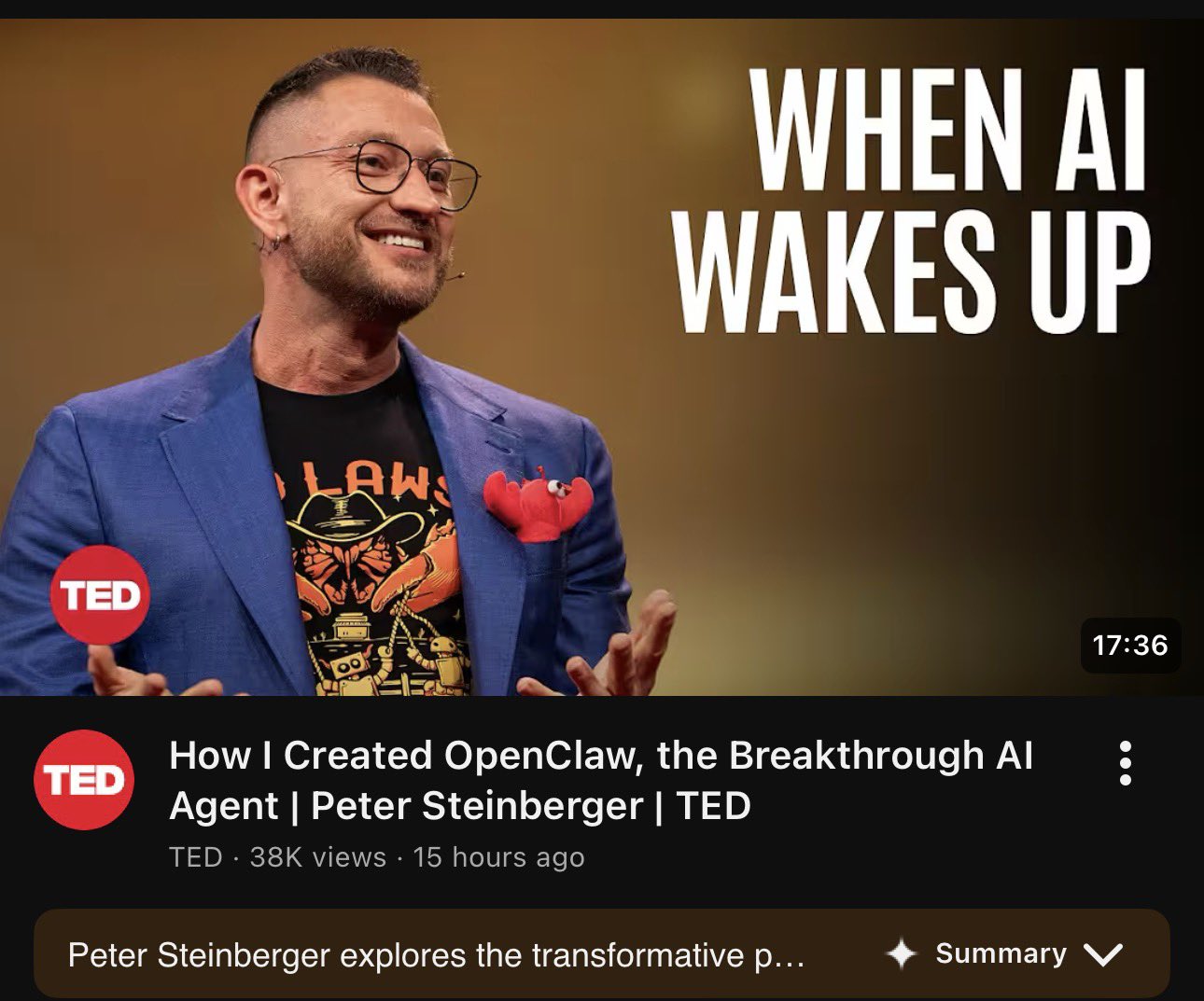AIE Security Talk Beats TED Lobster Content on Major Channel