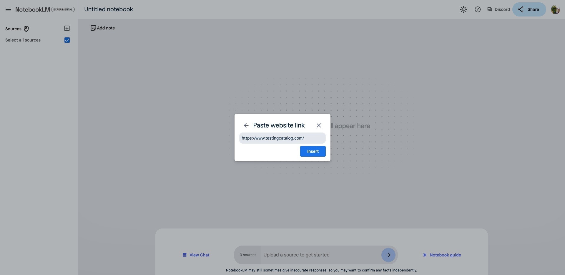 Google NotebookLM adds URL support for source material