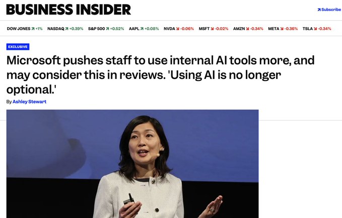 Microsoft Mandates AI Use for All Employees