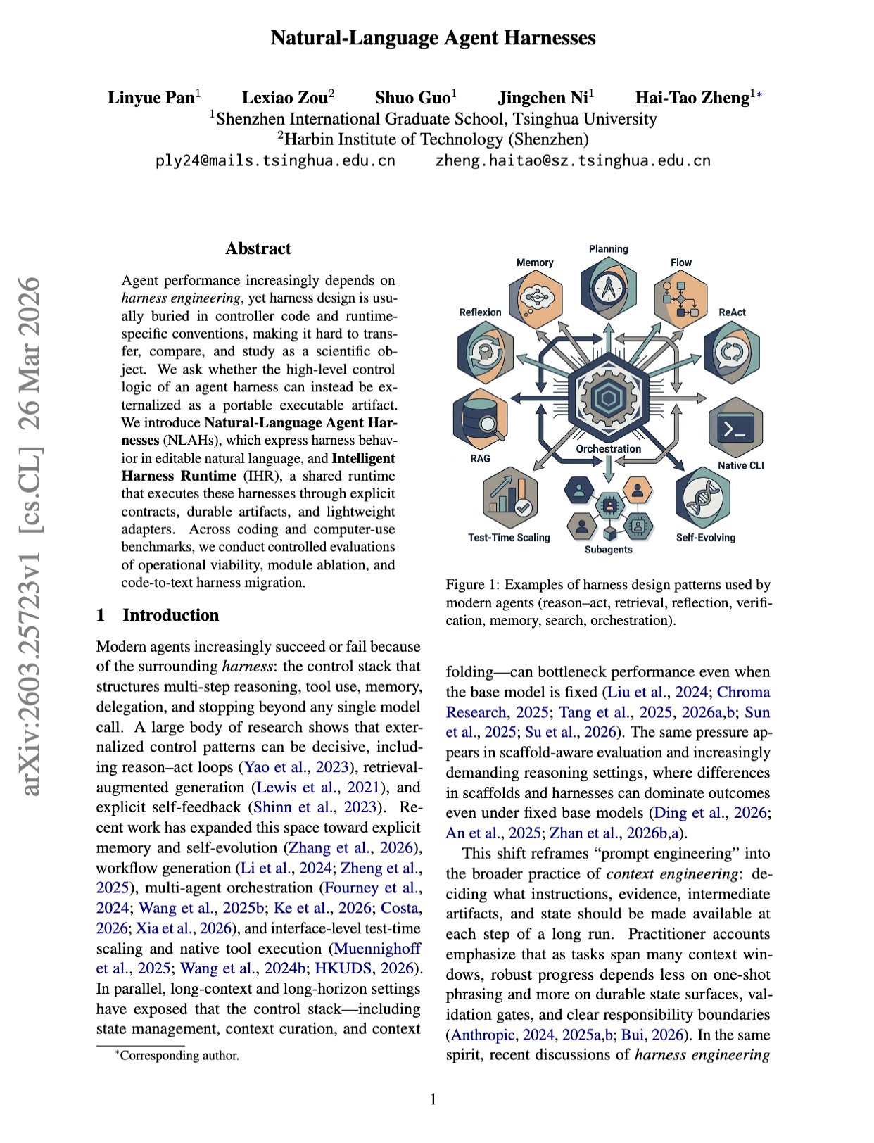 Natural-Language Agent Harnesses Improve Model Performance Architecture