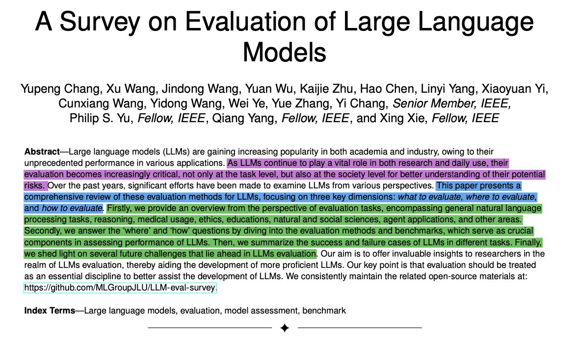 Comprehensive Survey on Large Language Models Evaluation Methods