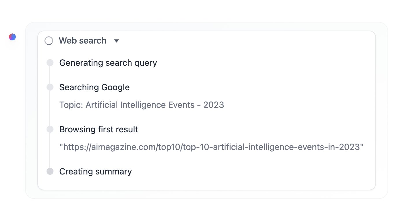 Multi-step prompting technique for AI information gathering