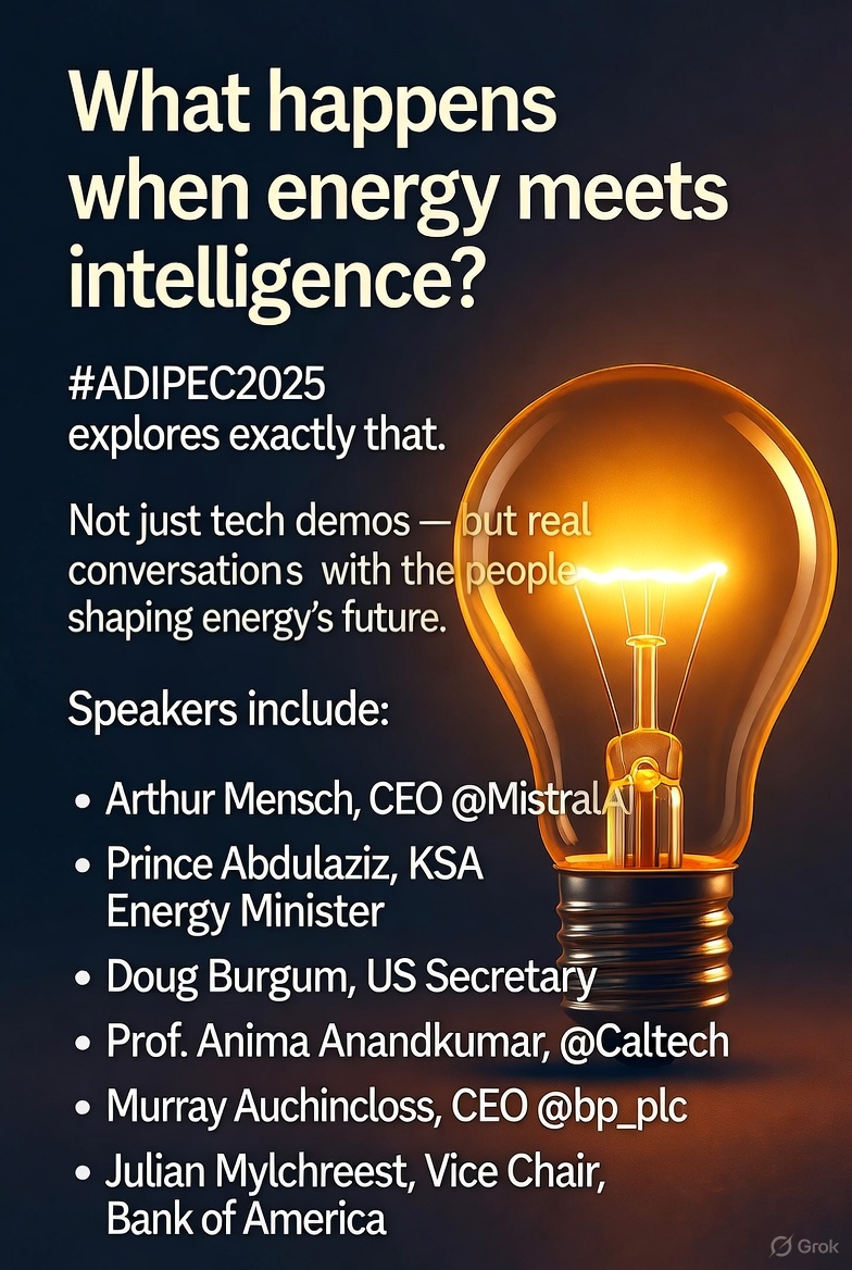 Energy and Intelligence Converge at ADIPEC2025 Conference