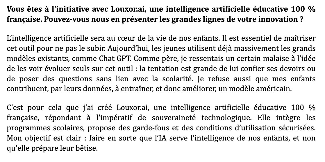 French Entrepreneur Launches Sovereign Educational AI Platform