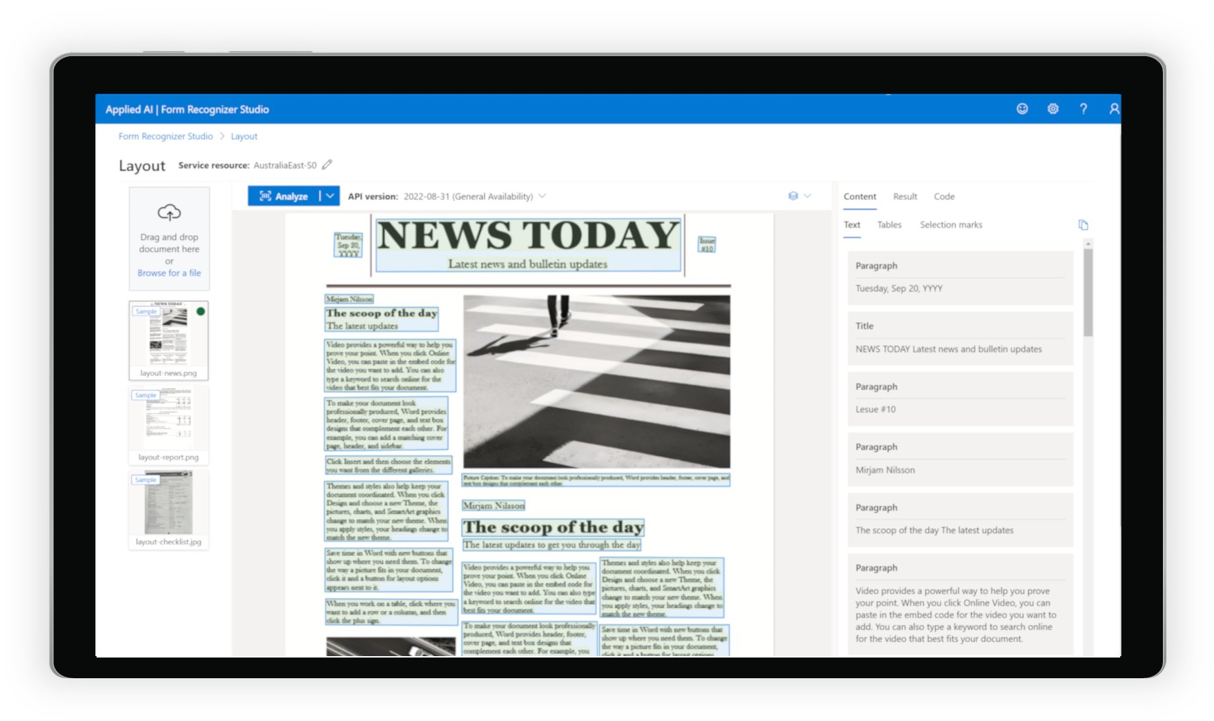 Azure Form Recognizer v3.0 General Availability Announcement