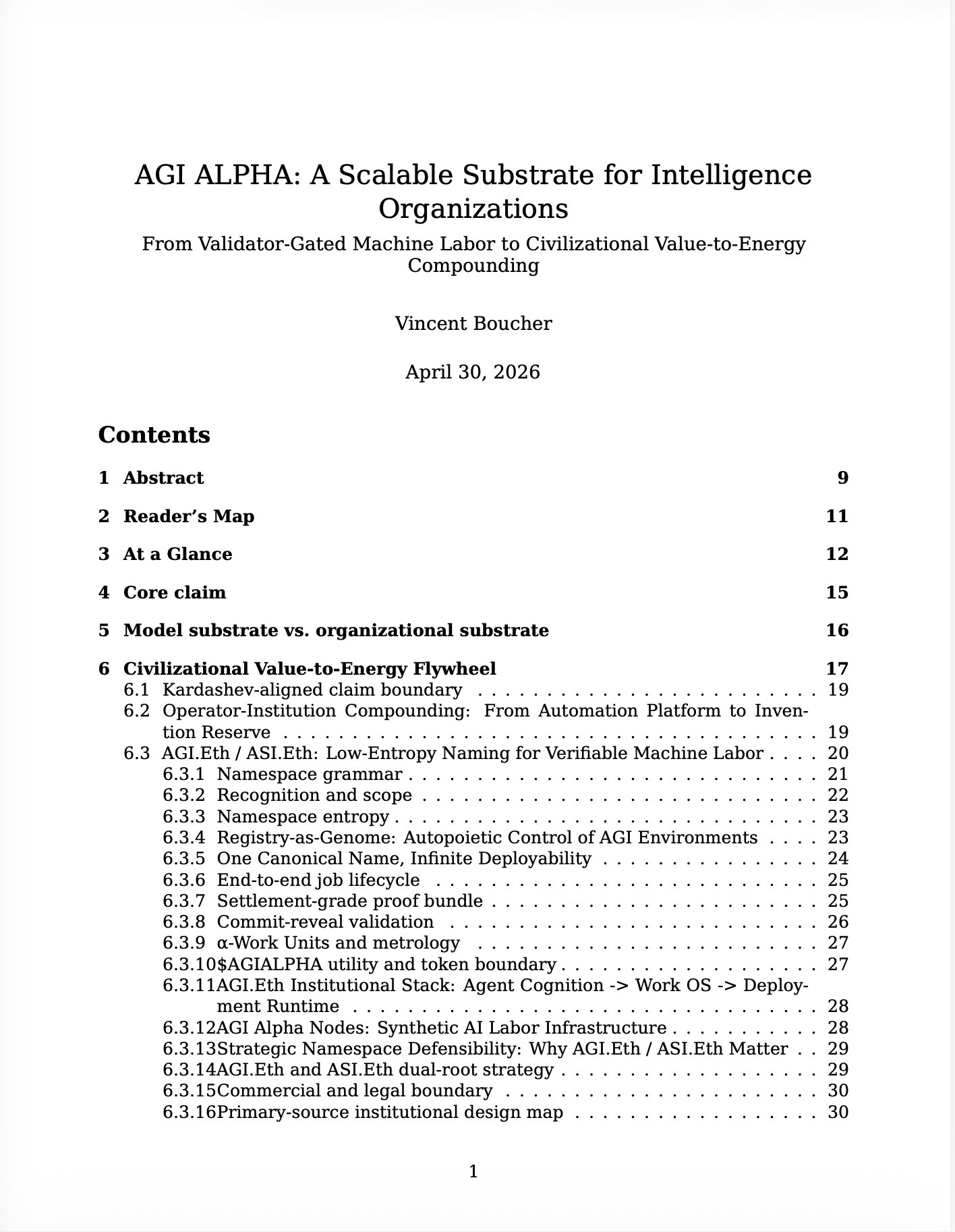 AGI ALPHA: Scalable Substrate for Intelligence Organizations Unveiled