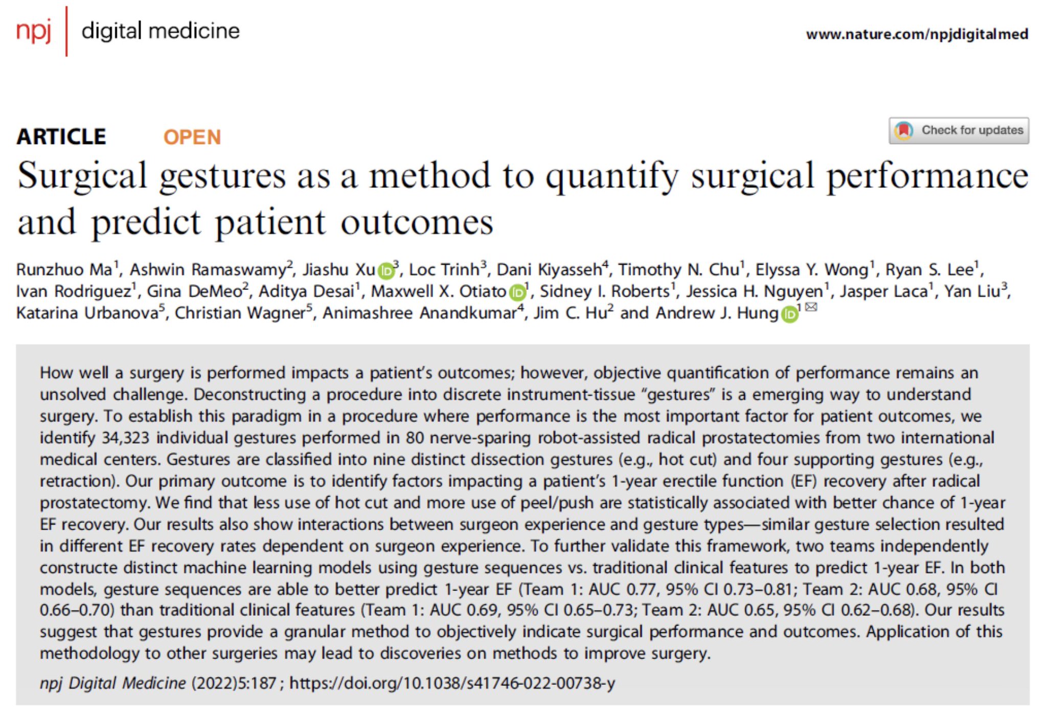 Postdoc Opportunity in Surgical AI with Anand Kumar