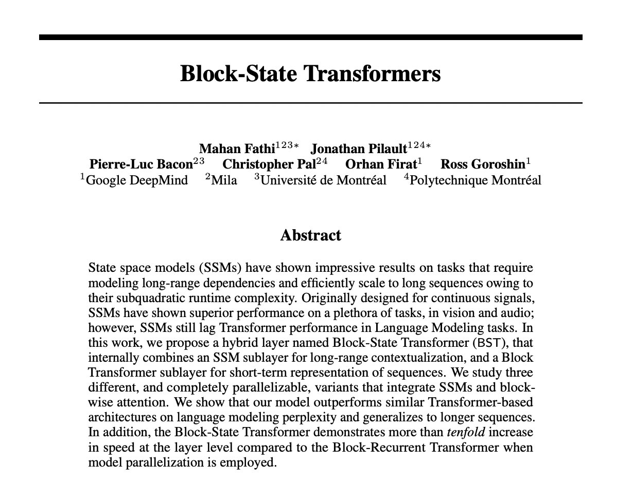 Block-State Transformer: Advancing State Space Models for Long Sequences
