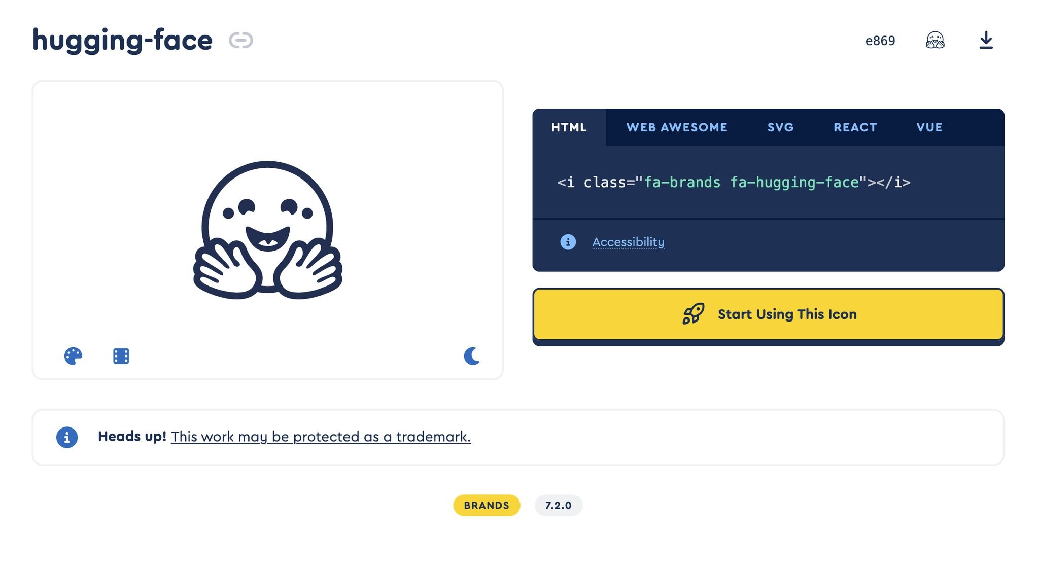 Hugging Face Icon Now Available in Font Awesome
