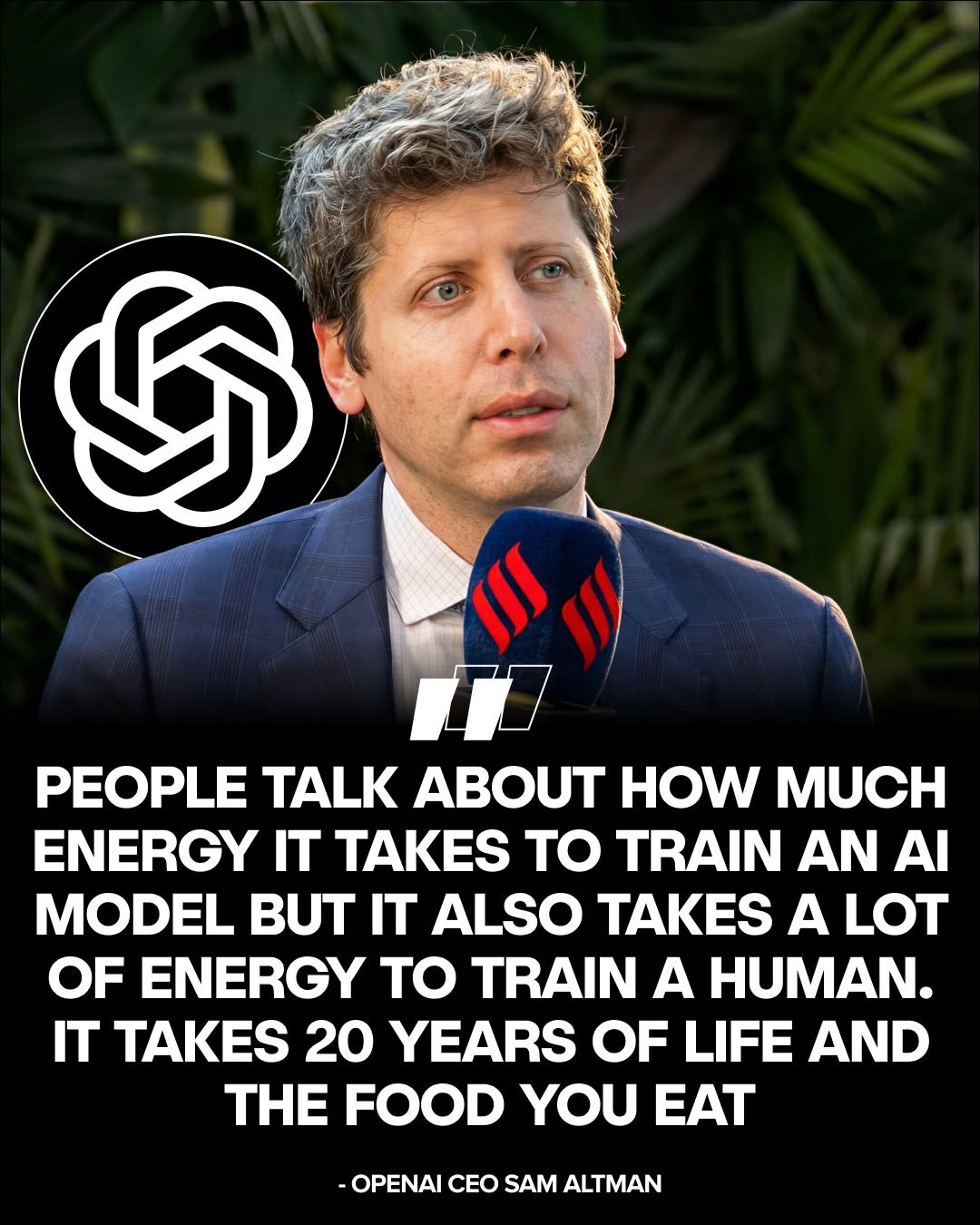 Sam Altman Defends AI Energy Consumption with Surprising Comparison