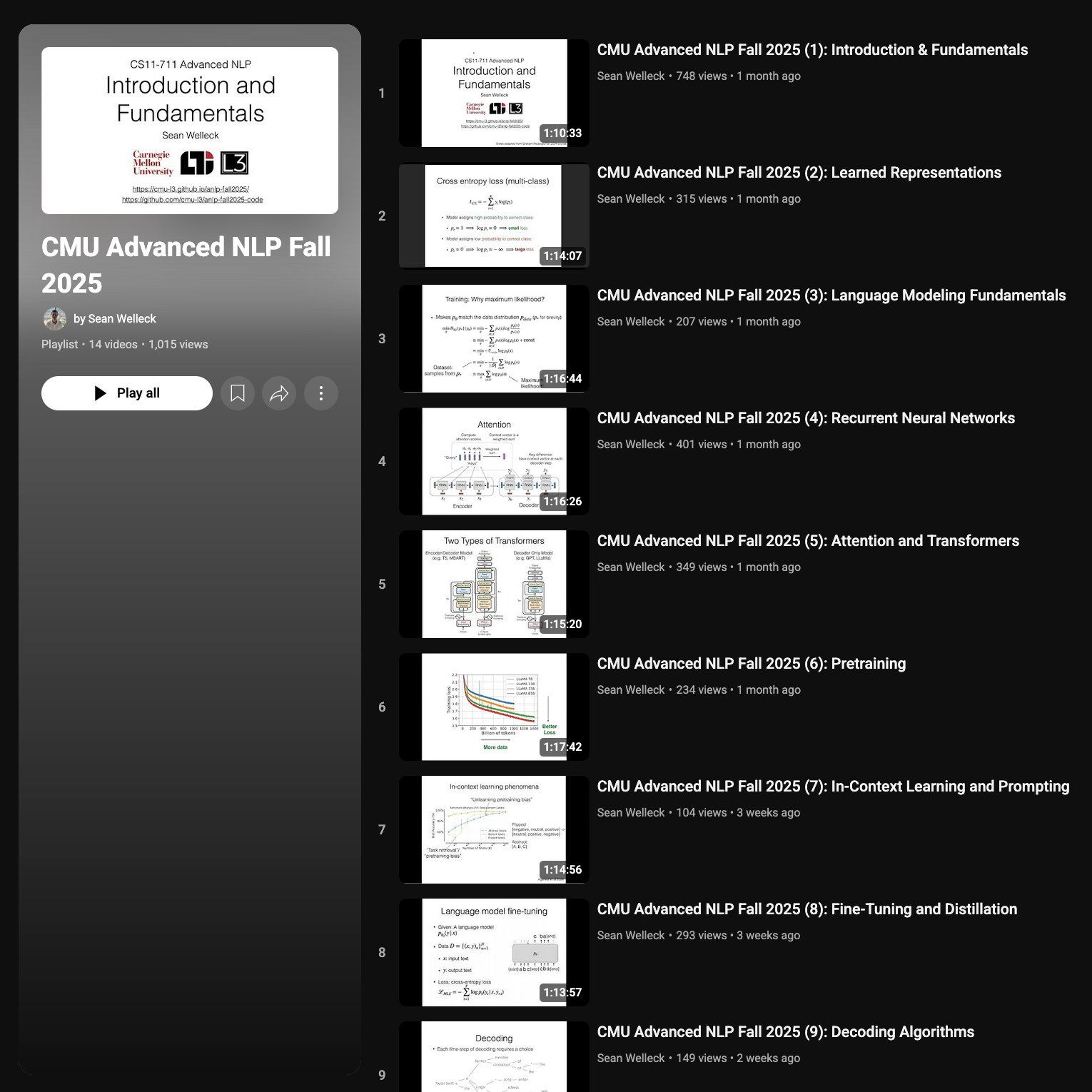 CMU Advanced Courses: NLP, Inference, and LLM Systems