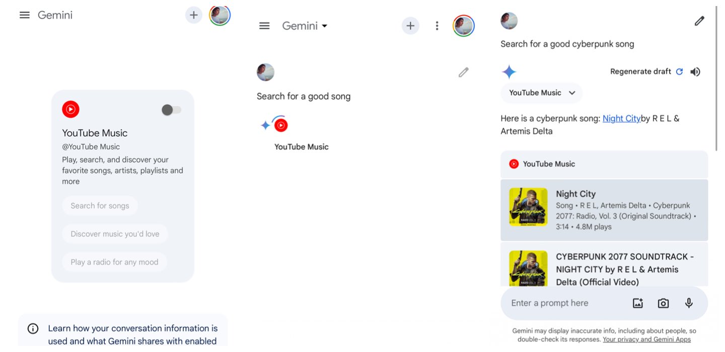 AI assistant adds YouTube Music extension