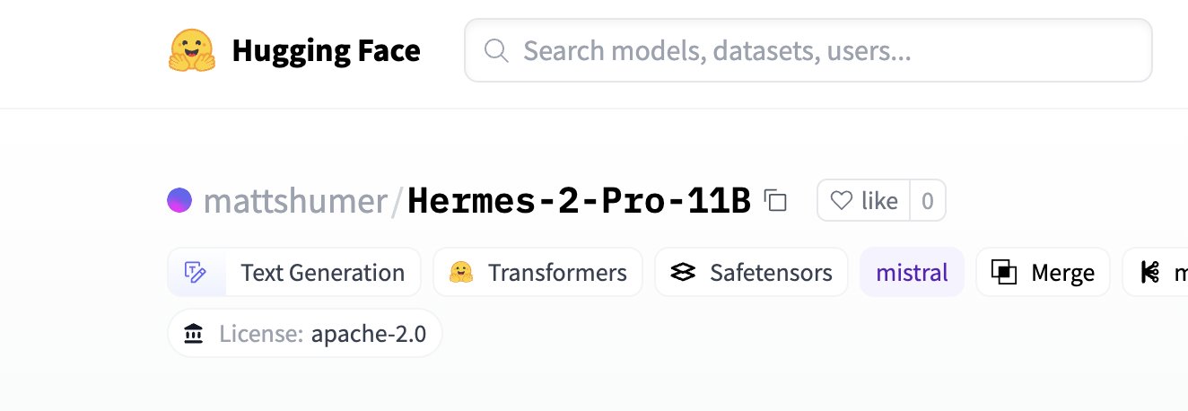 Hermes-2-Pro-11B: New Open-Source 11B Language Model