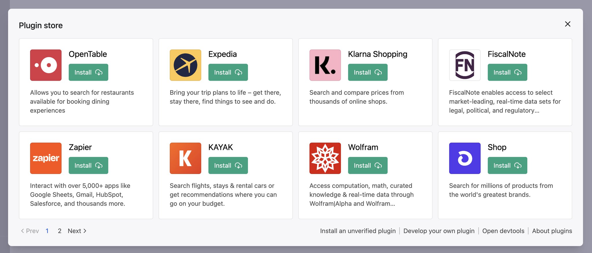 ChatGPT Plugins Store: Travel, Wolfram, Language, Zapier Tools