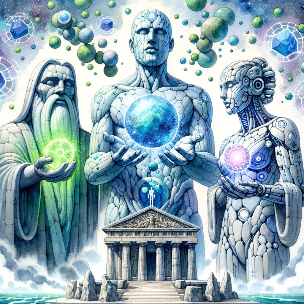 New Tech Trinity Temple Conceptualized by ChatGPT and Dall-E