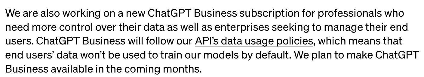 ChatGPT for Business coming soon this year
