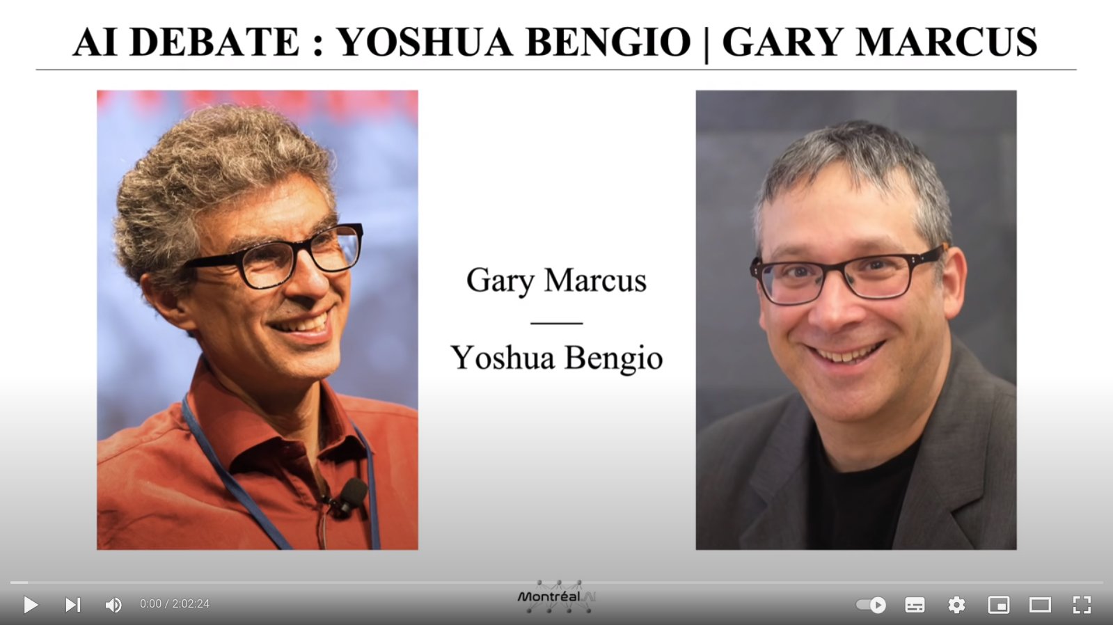 Yoshua Bengio vs Gary Marcus: AI Debate Series