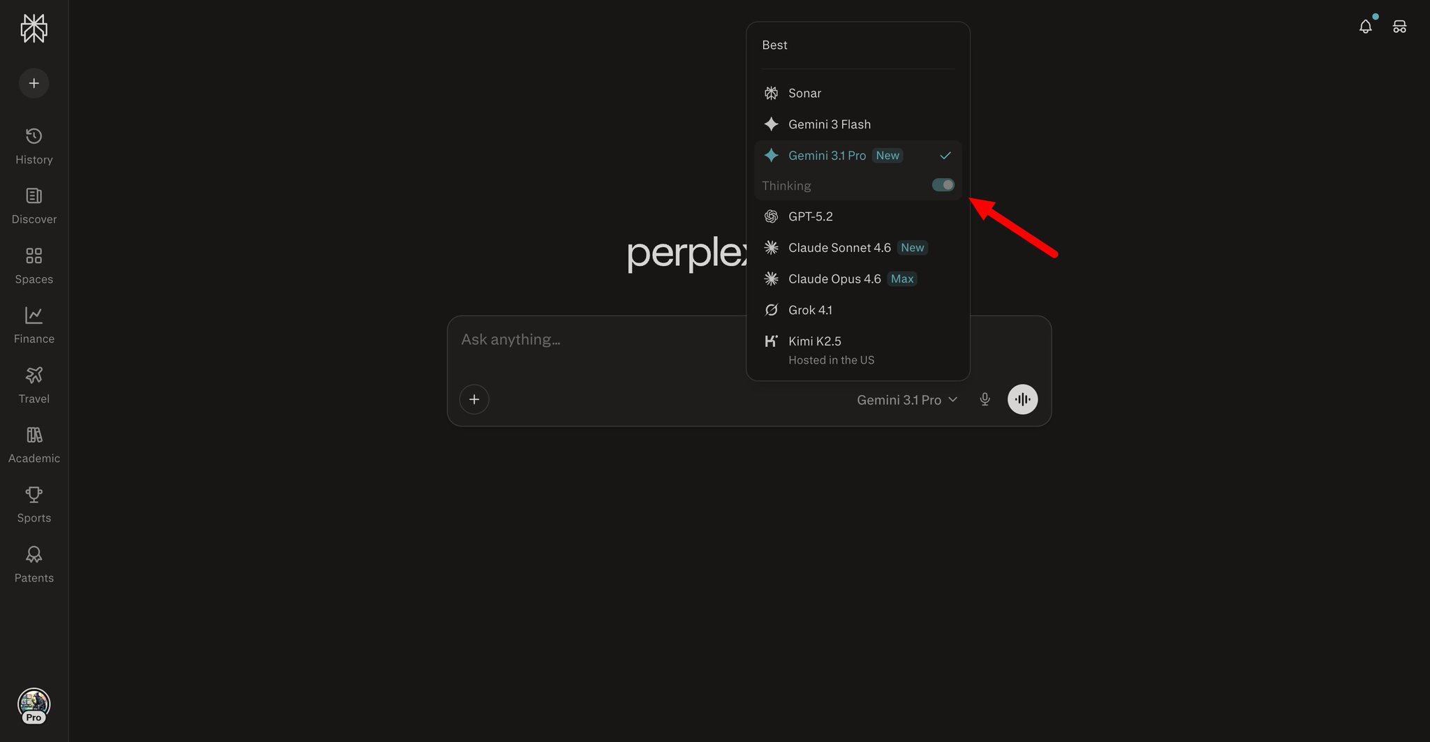 Gemini 3.1 Pro Available on Perplexity
