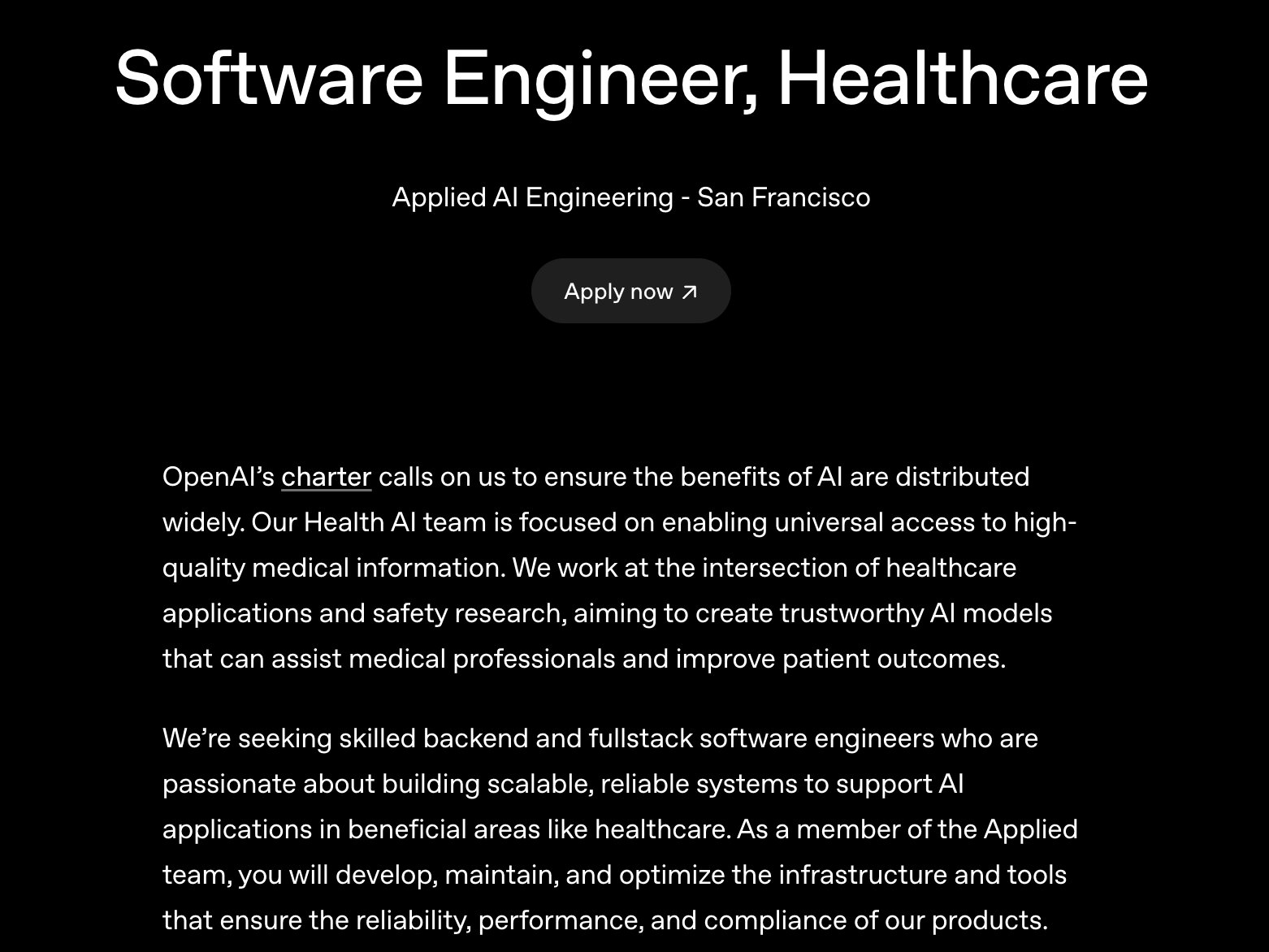 OpenAI Recruiting for Health AI Research and Engineering Roles