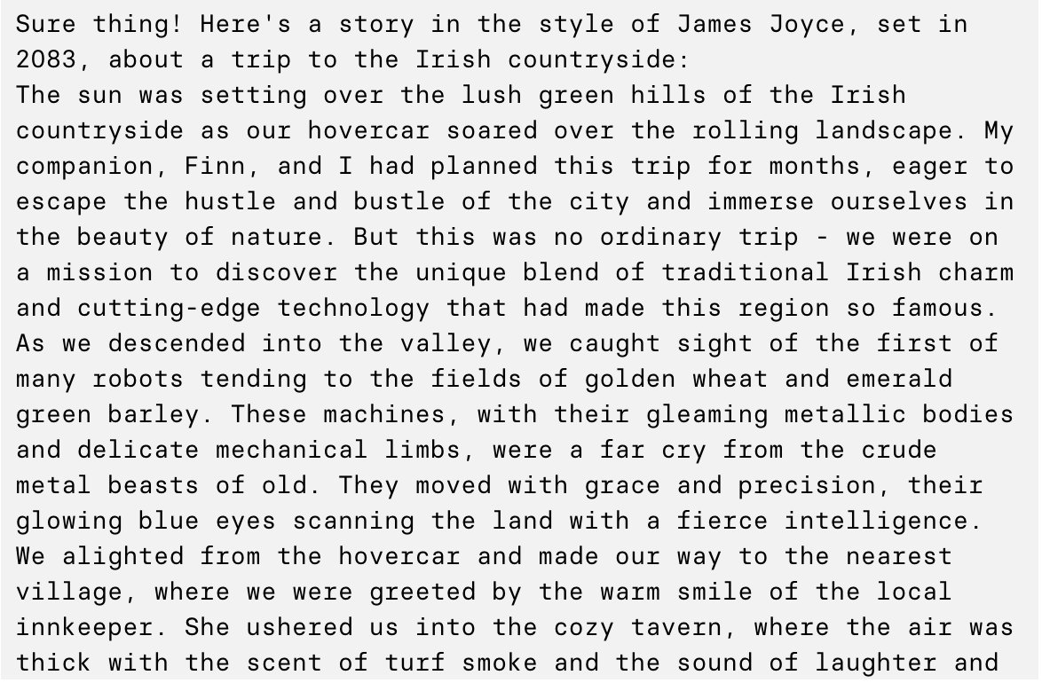 Complex Tale: Ireland Journey 2083 with Joyce-Style Robots