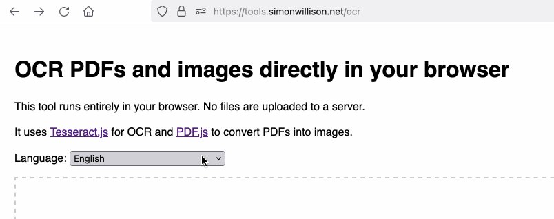 OCR Tool Updates Language Selection with Query String Navigation