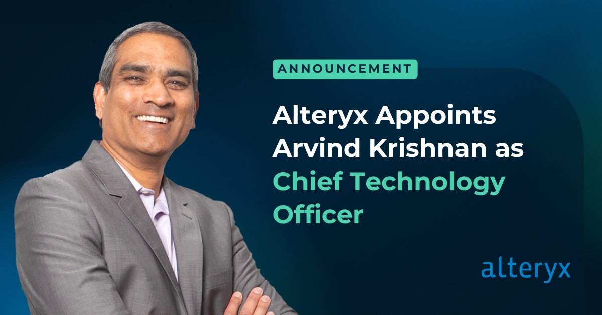 Alteryx Appoints Arvind Krishnan as CTO for AI Innovation