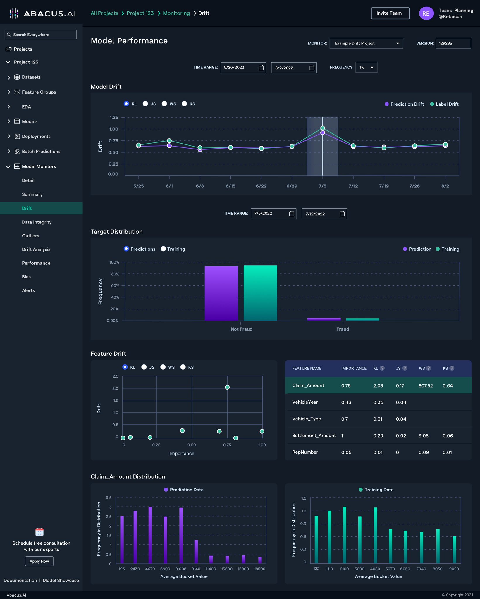 Abacus AI MLOps Platform Addresses Data and Model Drift Detection