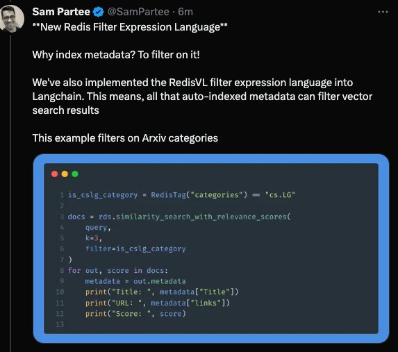 Redis Filter Expression Language and Metadata Indexing Improvements