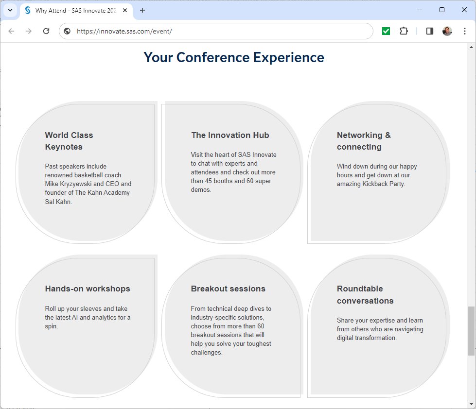 SAS Innovate 2024 Conference in Las Vegas April 16-19