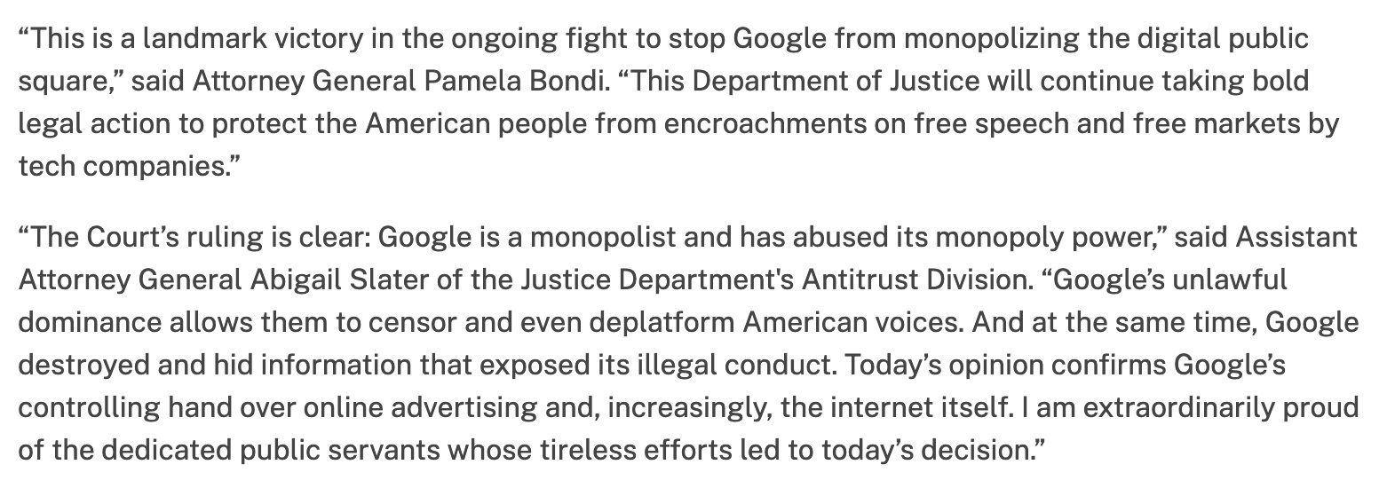 DOJ Wins Landmark Antitrust Case Against Google’s Digital Monopoly
