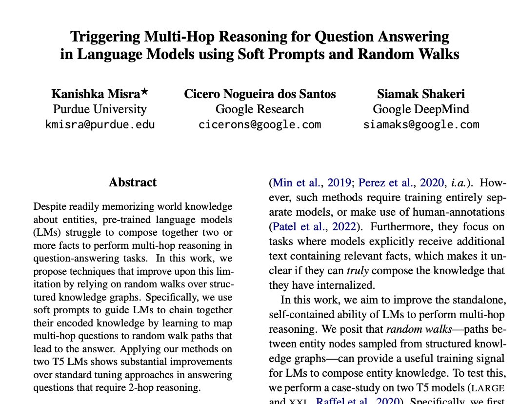 Multi-Hop Reasoning in Language Models via Soft Prompts