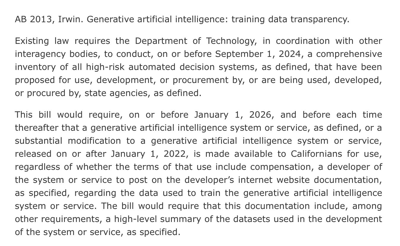 AI Transparency: Knowing Model Training Data Like Food Ingredients