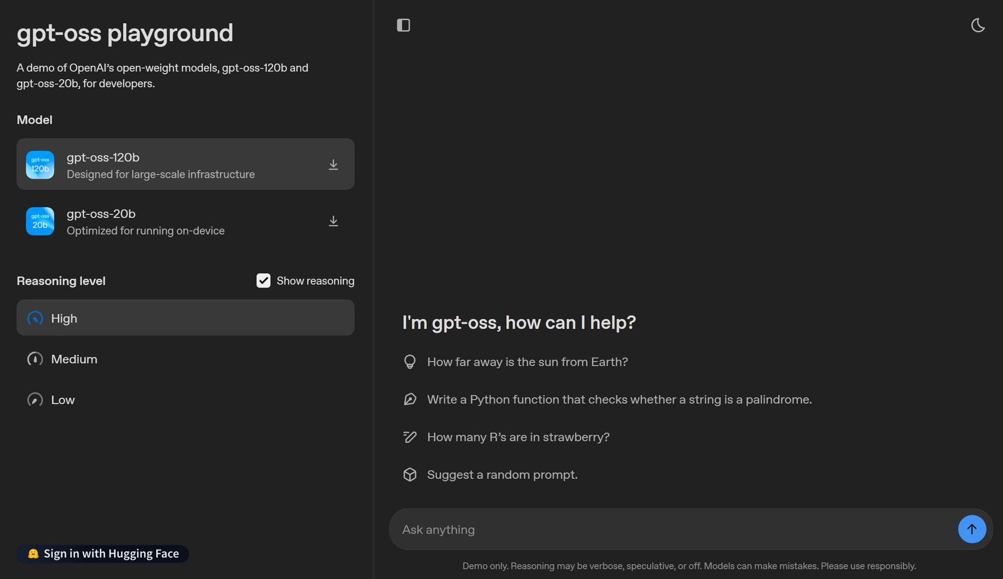 Test Open Source AI Models with Free Demo