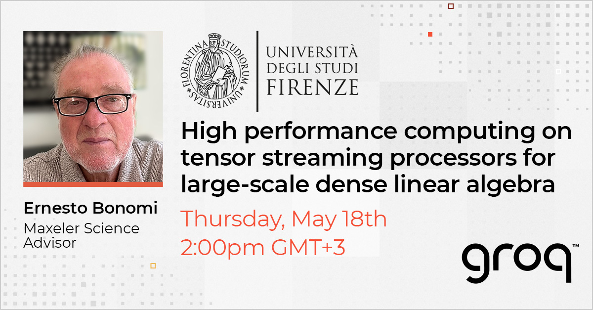 Ernesto Bonomi présente GroqChip pour applications HPC