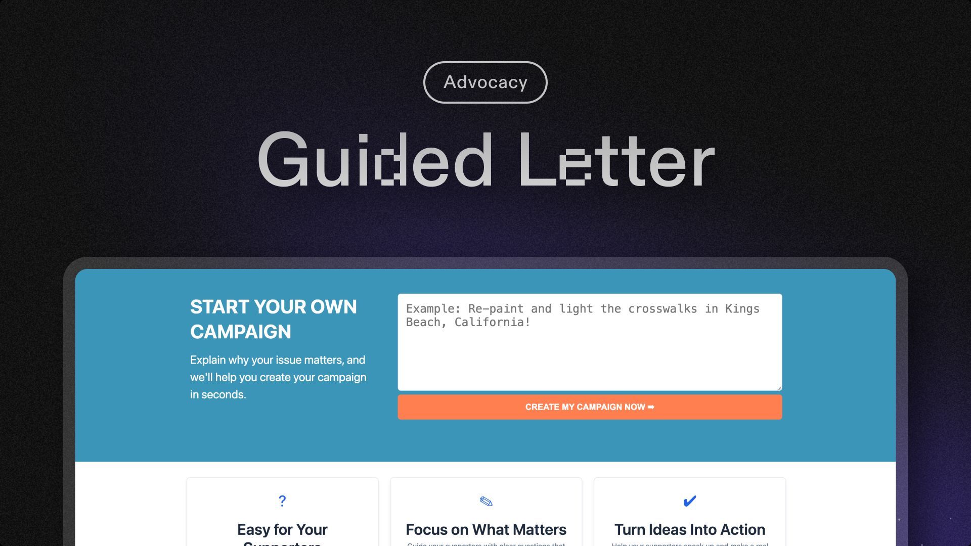 Replit Apps: Guided Letter for Community Advocacy