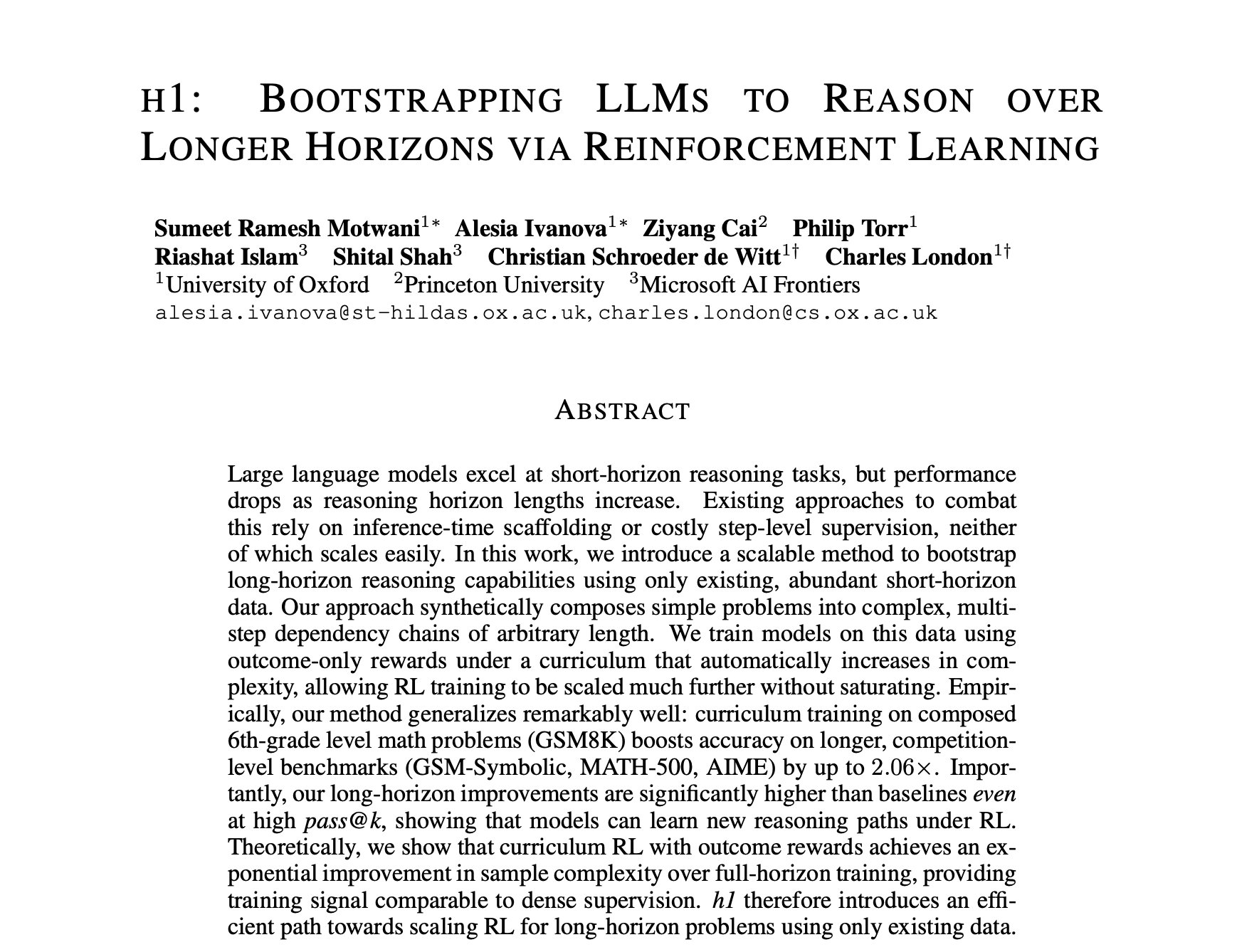 Scaling Long-Horizon Reasoning Without Step Labels