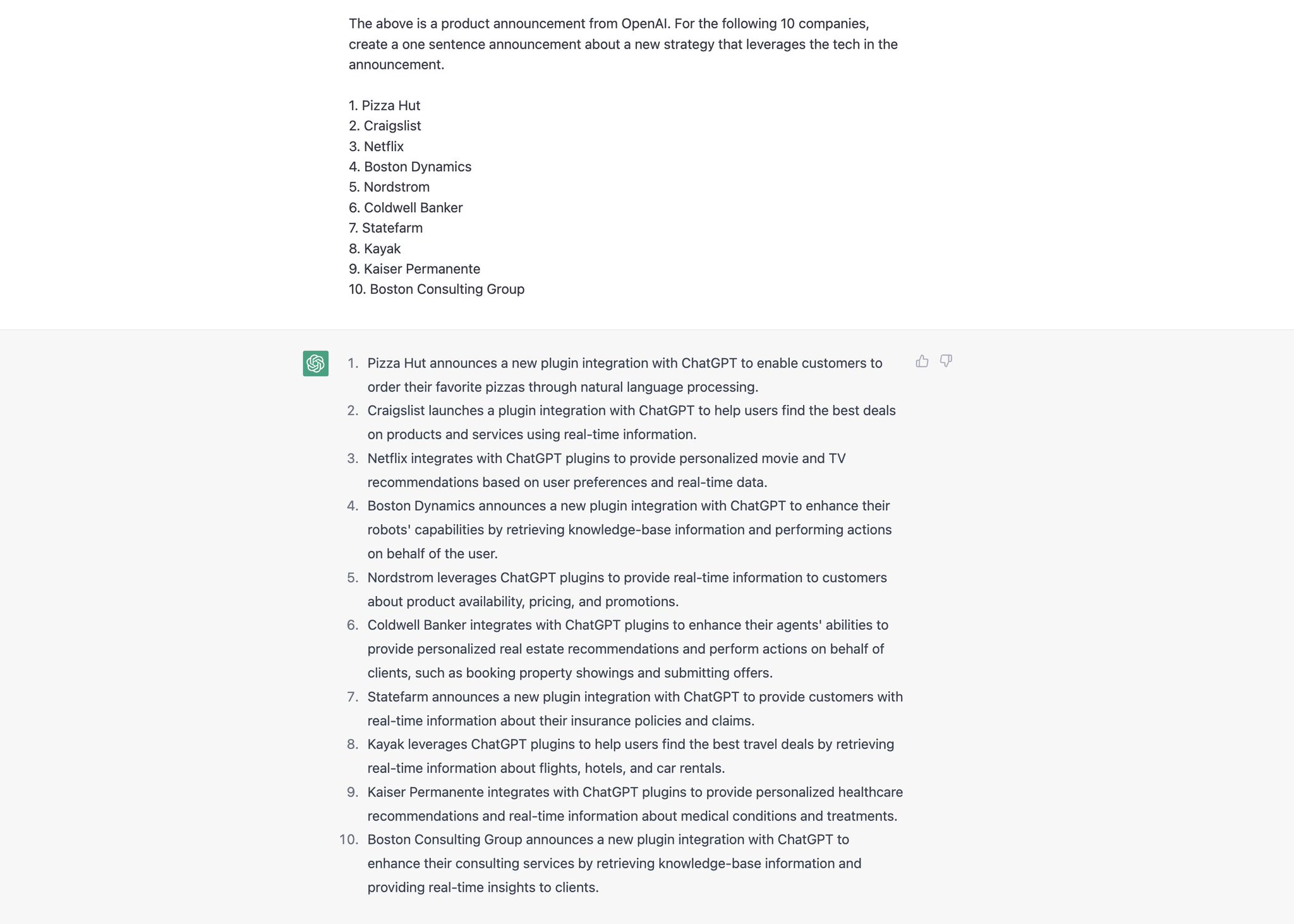 ChatGPT Plugin Strategies for Major Companies