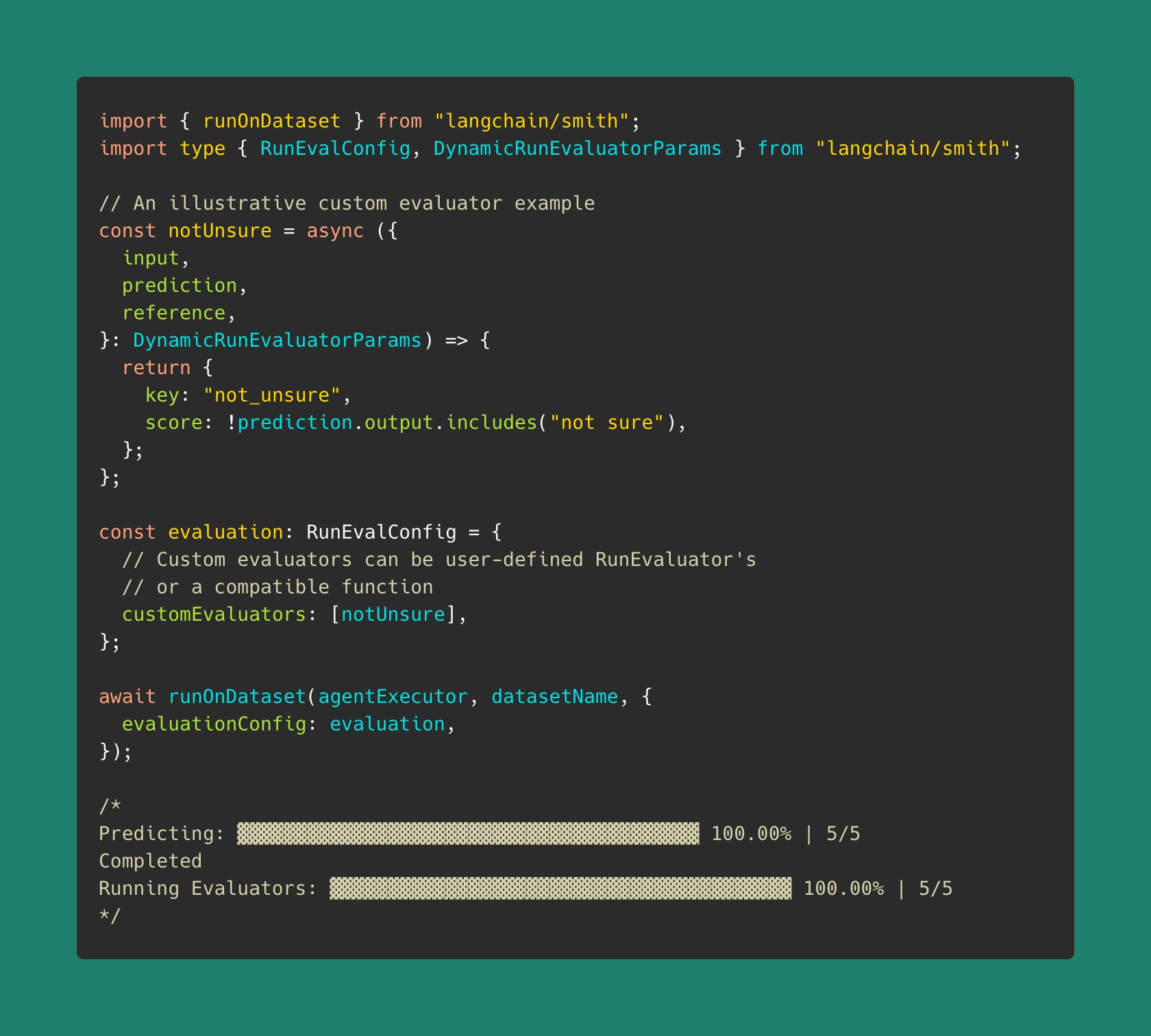 LangSmith JavaScript Evals for LLM Application Evaluation