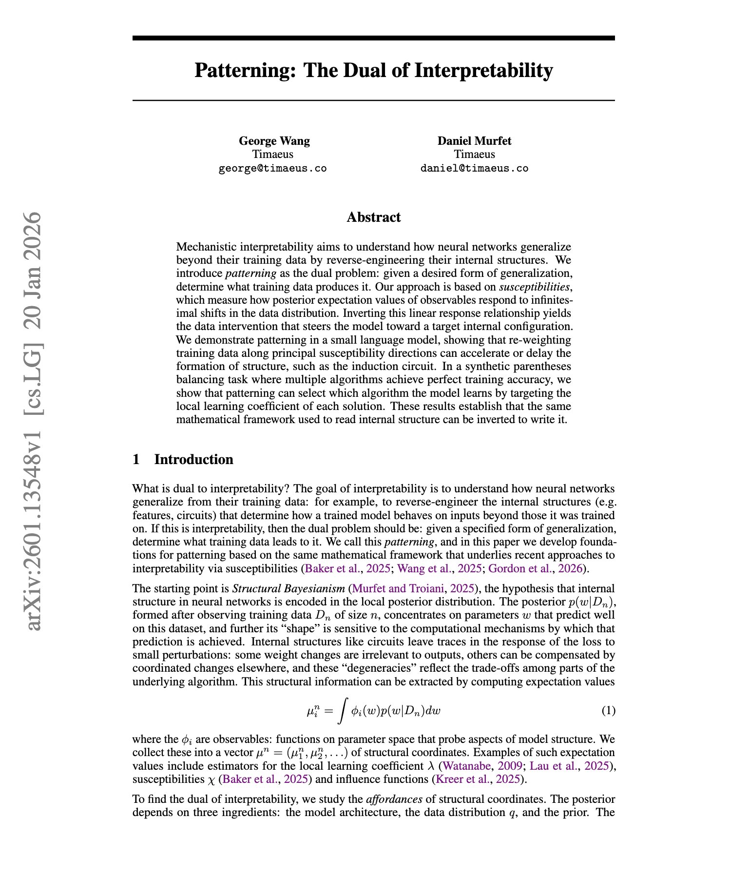Patterning: New AI Interpretability Approach for Circuit Analysis