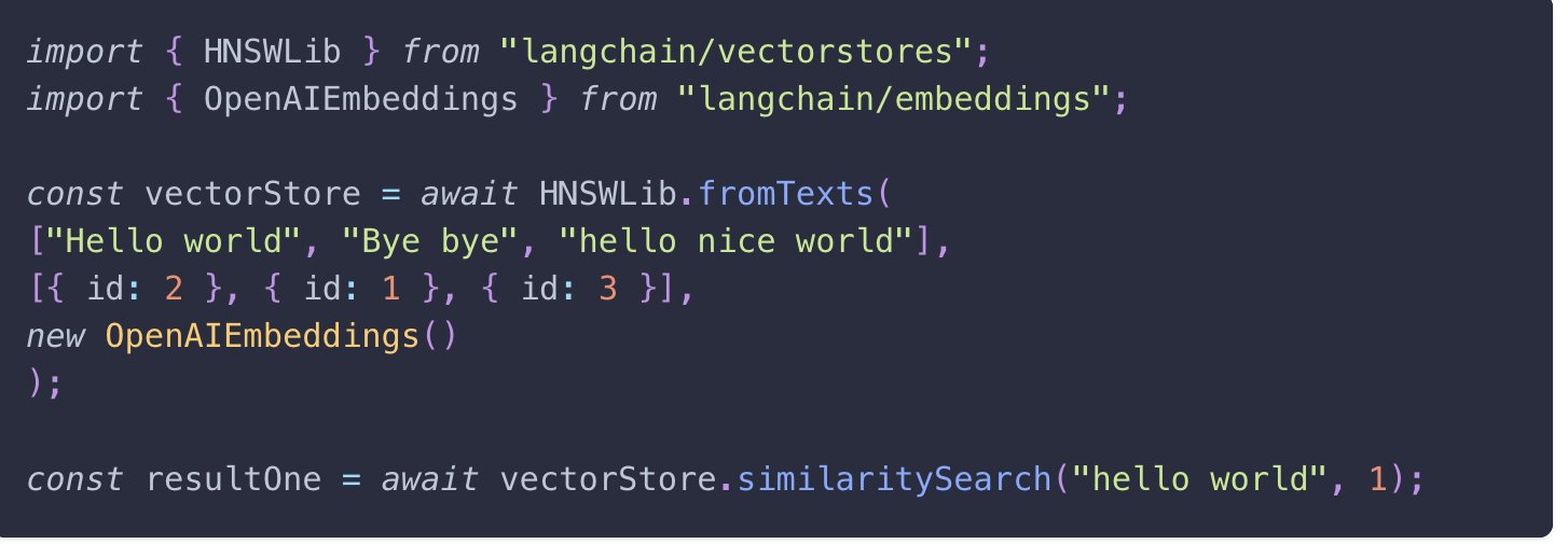 LangChain JS Indexes: Text Splitter, Embeddings, Vectorstores